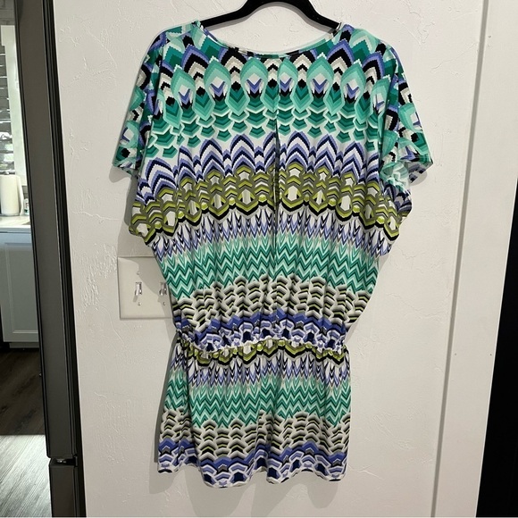 La Blanca multi Colored Aztec Print Beach Cover Up Medium - Picture 2 of 9